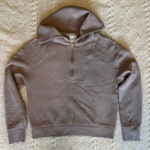 Varley Women's Varley Hawley Long Sleeve 1/2 Zip, Size Small, Color Taupe Mari